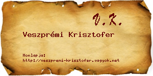 Veszprémi Krisztofer névjegykártya